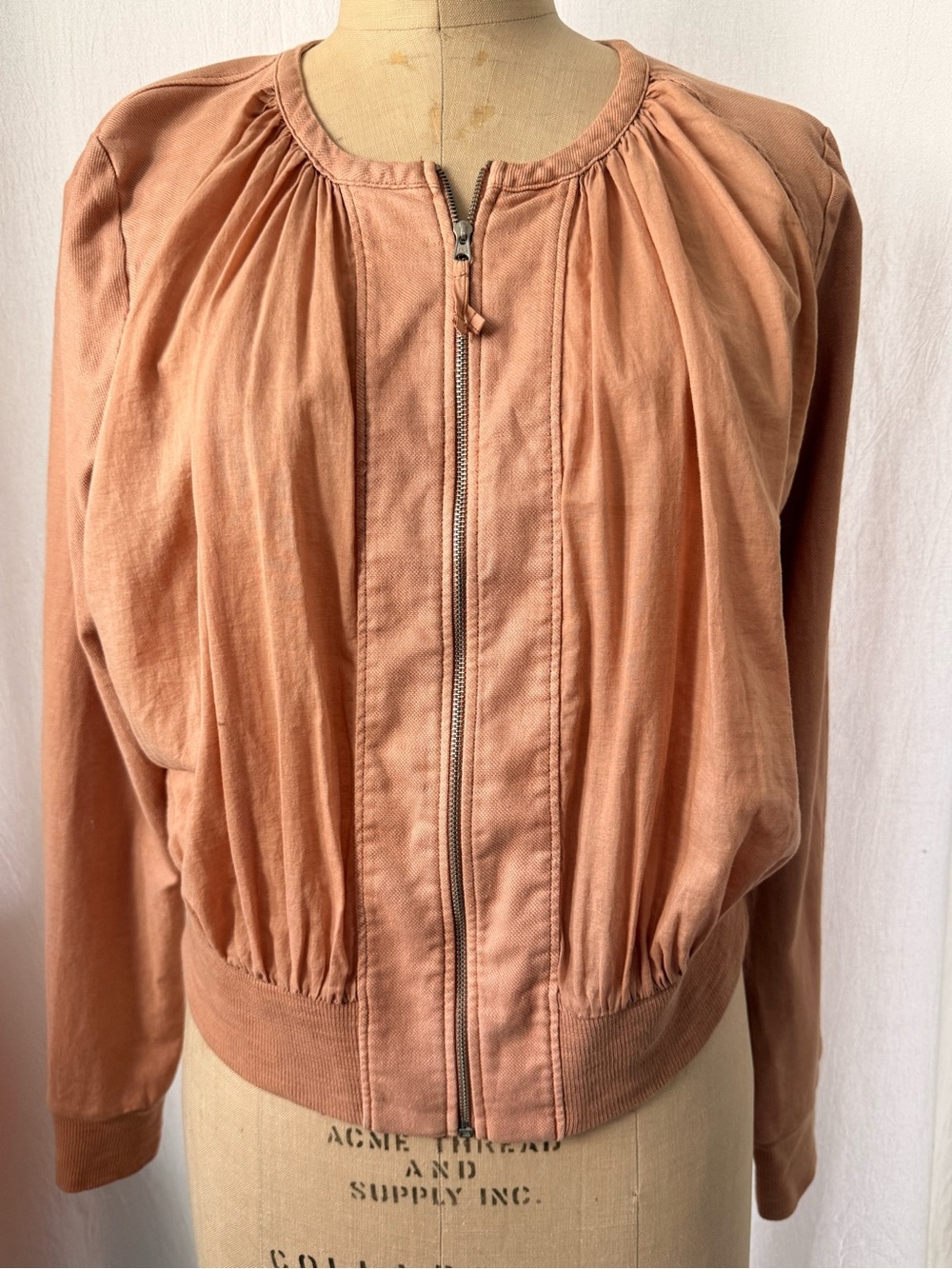 Anthropologie, Hei Hei, Hill top Linen Cotton Bomber Shacket, sz S